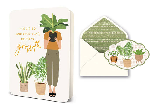 Another Year of New Growth Deluxe Greeting Card