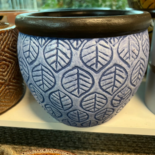 Blue Leaf Pot