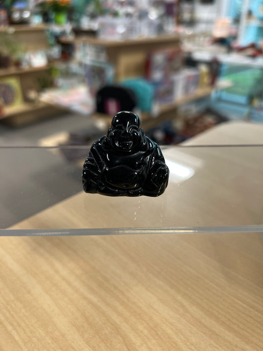 Black Obsidian Crystal Buddha