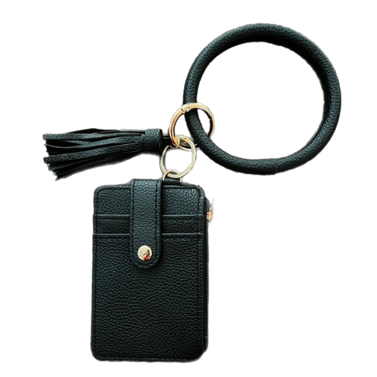 Black Bracelet Wallet Keyring