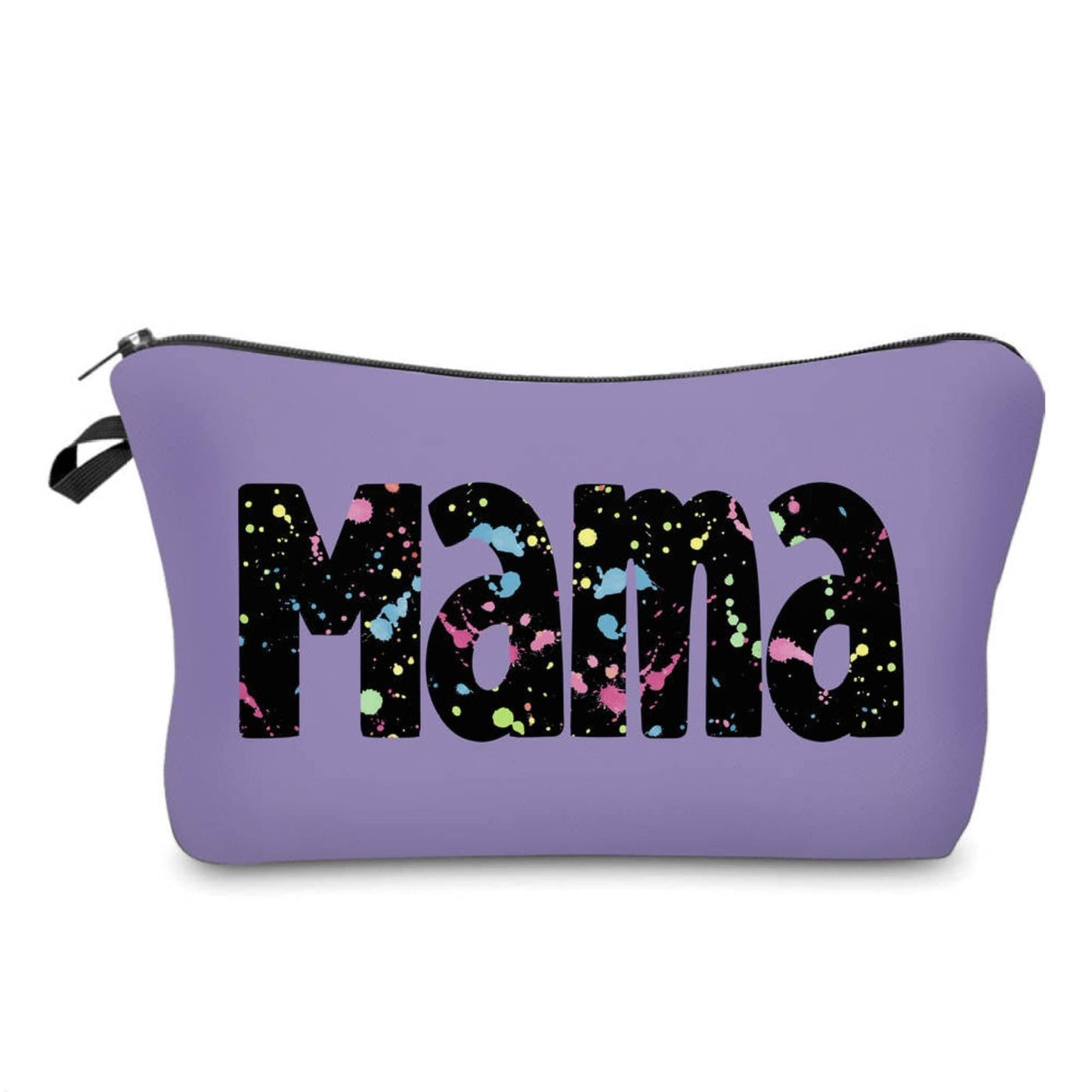 Mama Purple Paint Splatter pouch