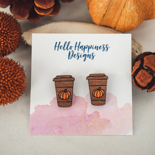 Pumpkin Spice Latte Studs