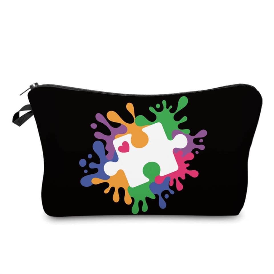 Puzzle Piece Paint Splash pouch