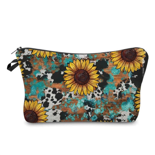 Sunflower Cow Print pouch