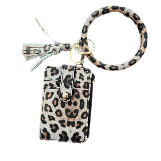 Animal Print Bracelet Wallet Keyring