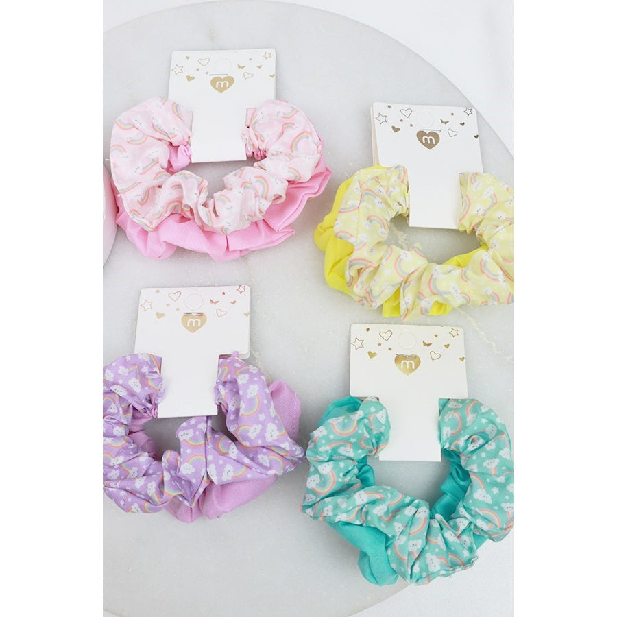 Rainbow Scrunchies Set