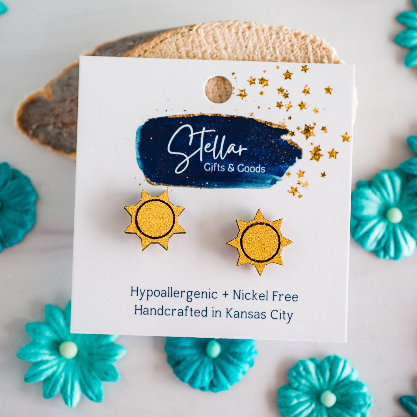 Yellow Sun Studs